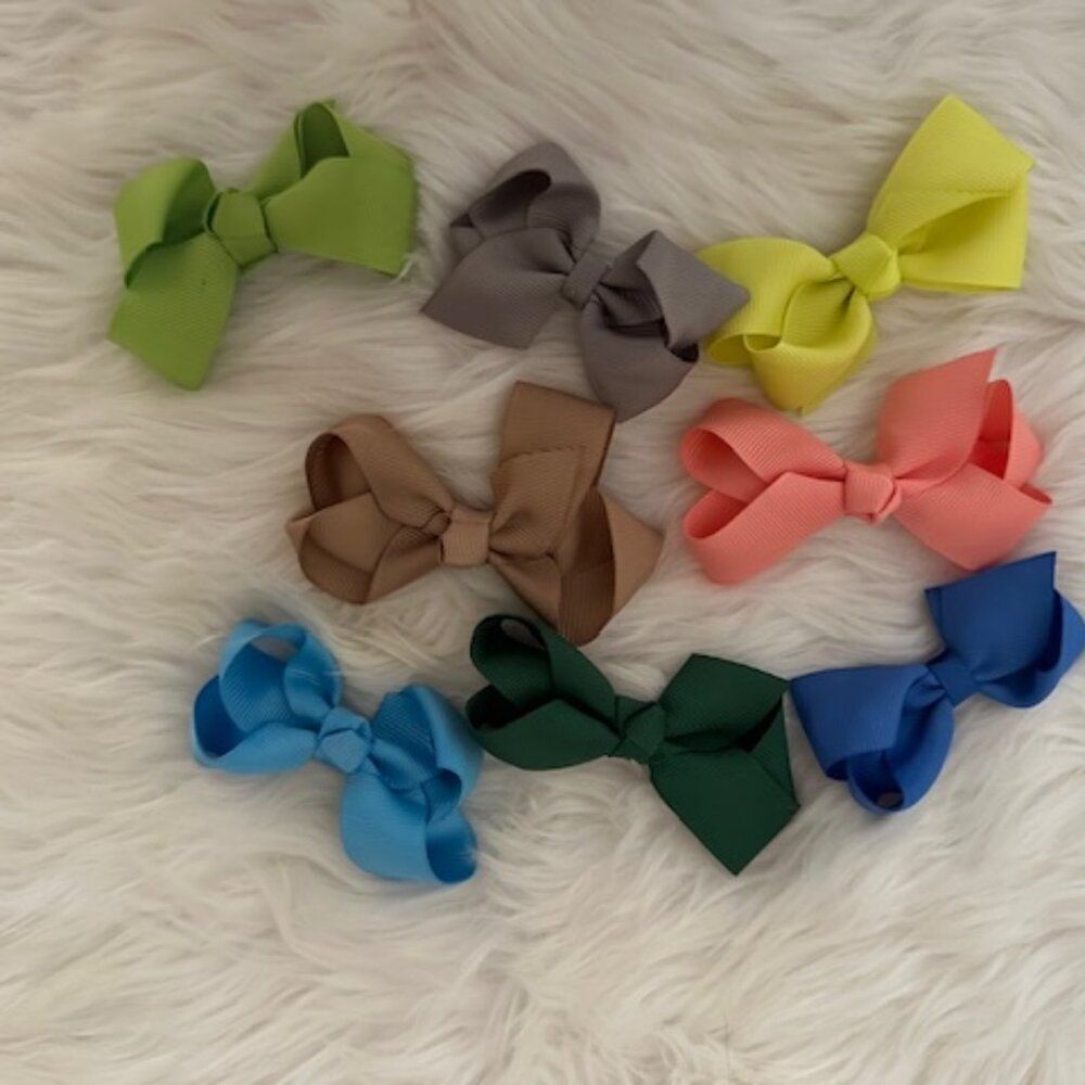Bundle (8) of 3" Variety Boutique Bows     B8180 Handmade NWT Boutique